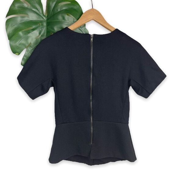 W118 by Walter Baker Cobalt Colorblock Knit Peplum Top - Picture 7 of 11